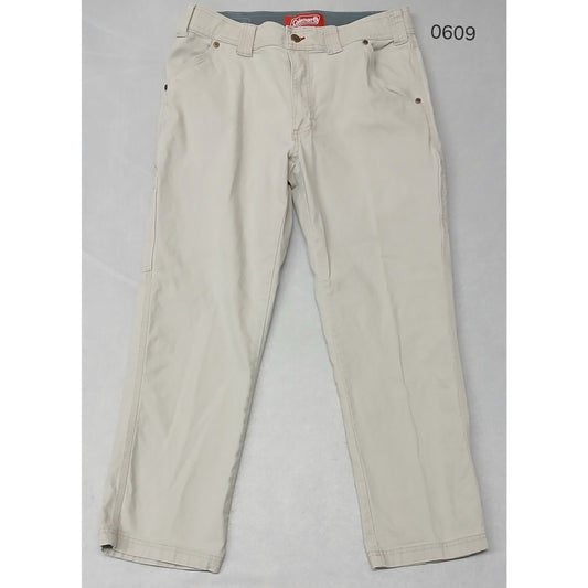 Coleman (32x30) Ivory Straight Fit Cargo Carpenter Jeans