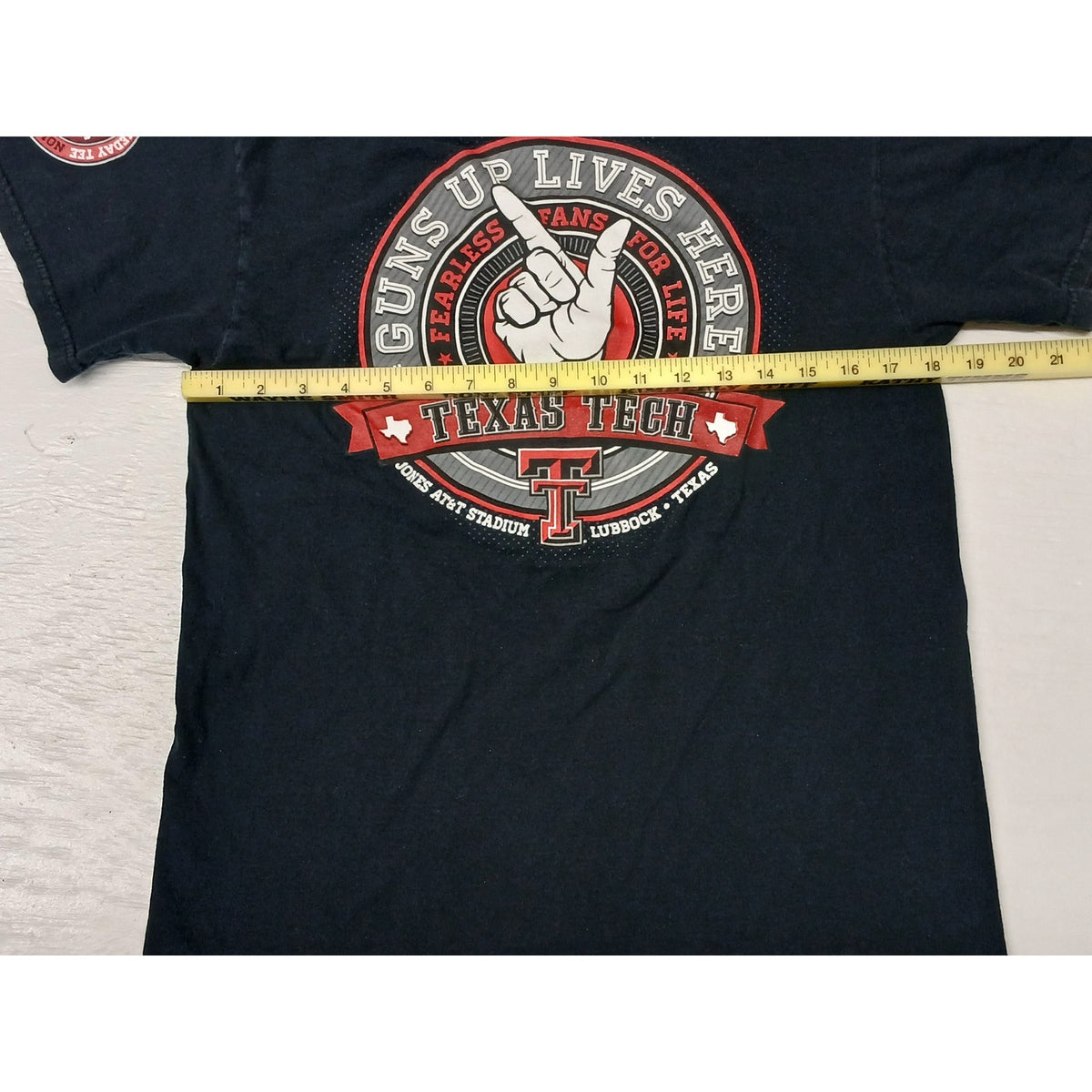 Fruit Of The Loom (M) Heavy Black Texas Tech Crew Neck Tee