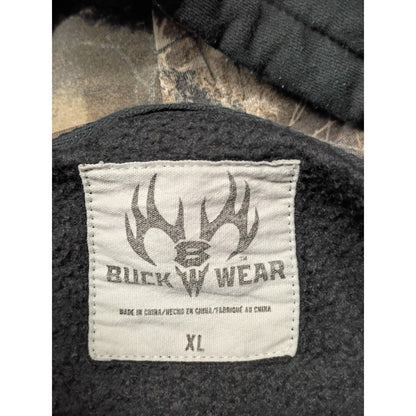 Buck Wear (XL) Black Camo American Flag Pullover Hoodie