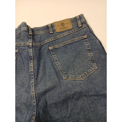 Wrangler (38x32) Men's Straight Blue Denim Jeans