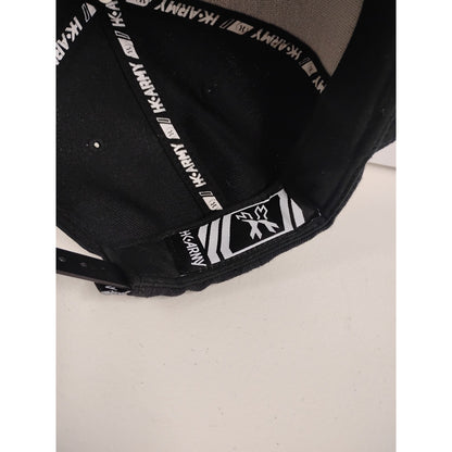 HK-ARMY (OSFM) All Black Graphic Hat Snapback Cap