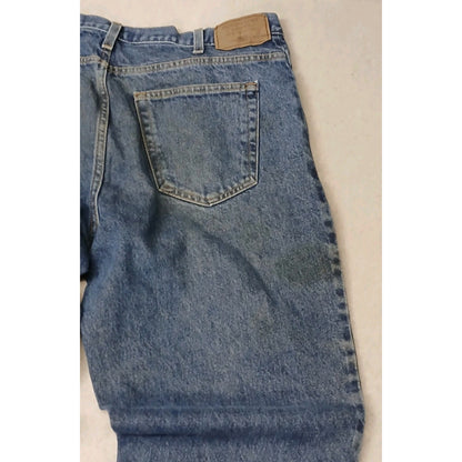 Faded Glory (38x29) Relaxed Distressed Blue Denim Jeans