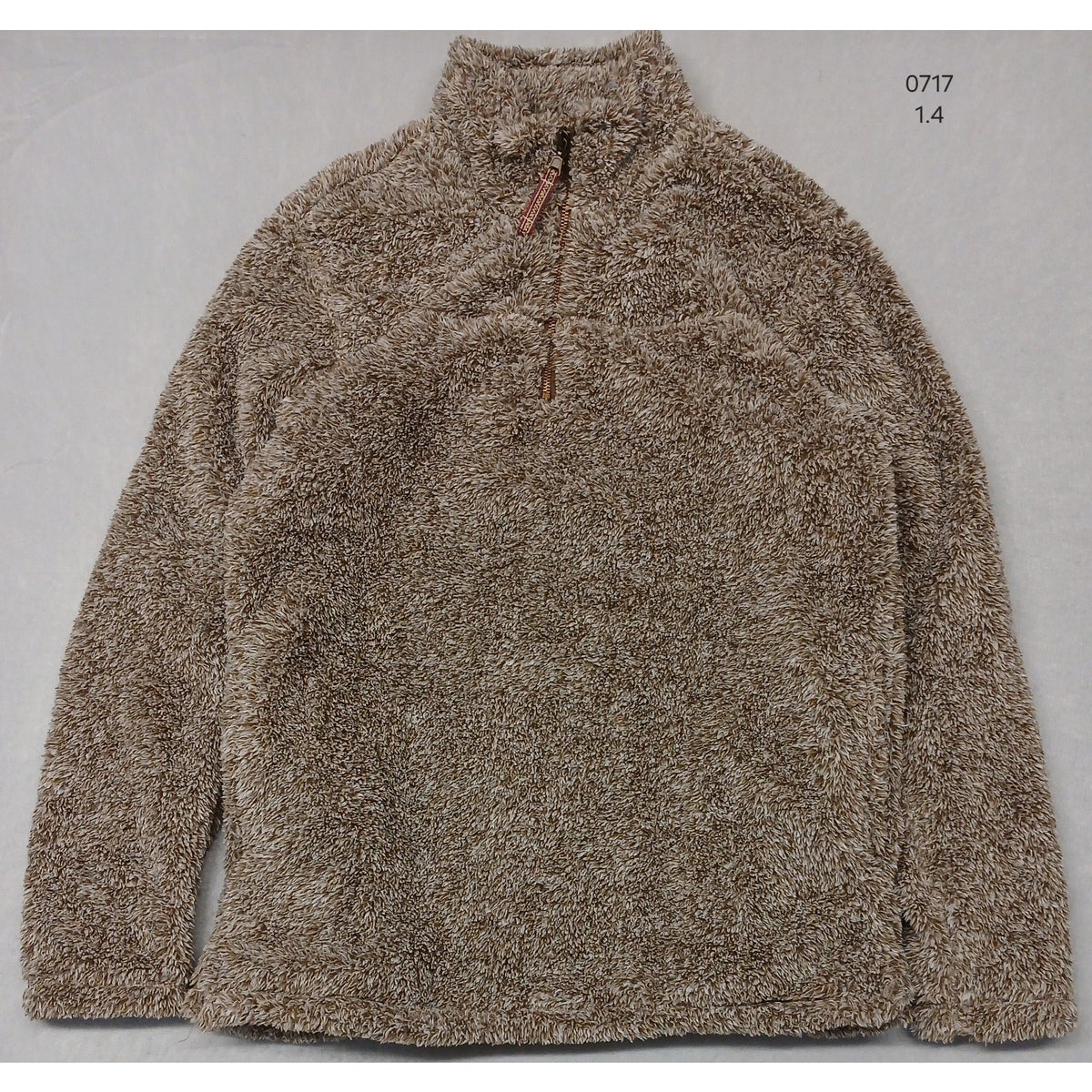 Alpine Sherpa (Medium) Brown Quarter Zip Pullover Sweatshirt
