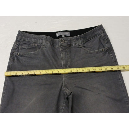 Wit & Wisdom (12) Womens Gray Relaxed Straight Fit Jeans