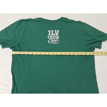 Raisin Canes (M) Green Distressed Crew Neck Short Sleeve Tee