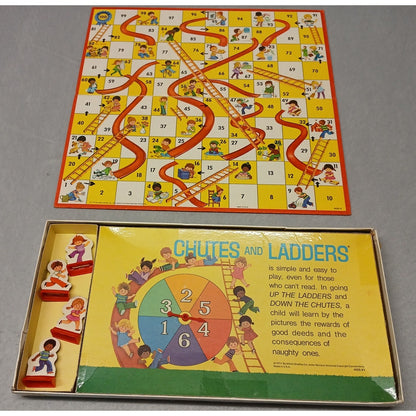 Milton Bradley Company CHUTES & LADDERS Vintage Board Game