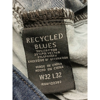 Recycled Blues (32x32) Straight Leg Blue Denim Jeans