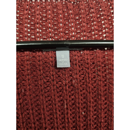 Charlotte Russe (Small) Women's Maroon V-Neck Sweatshirt