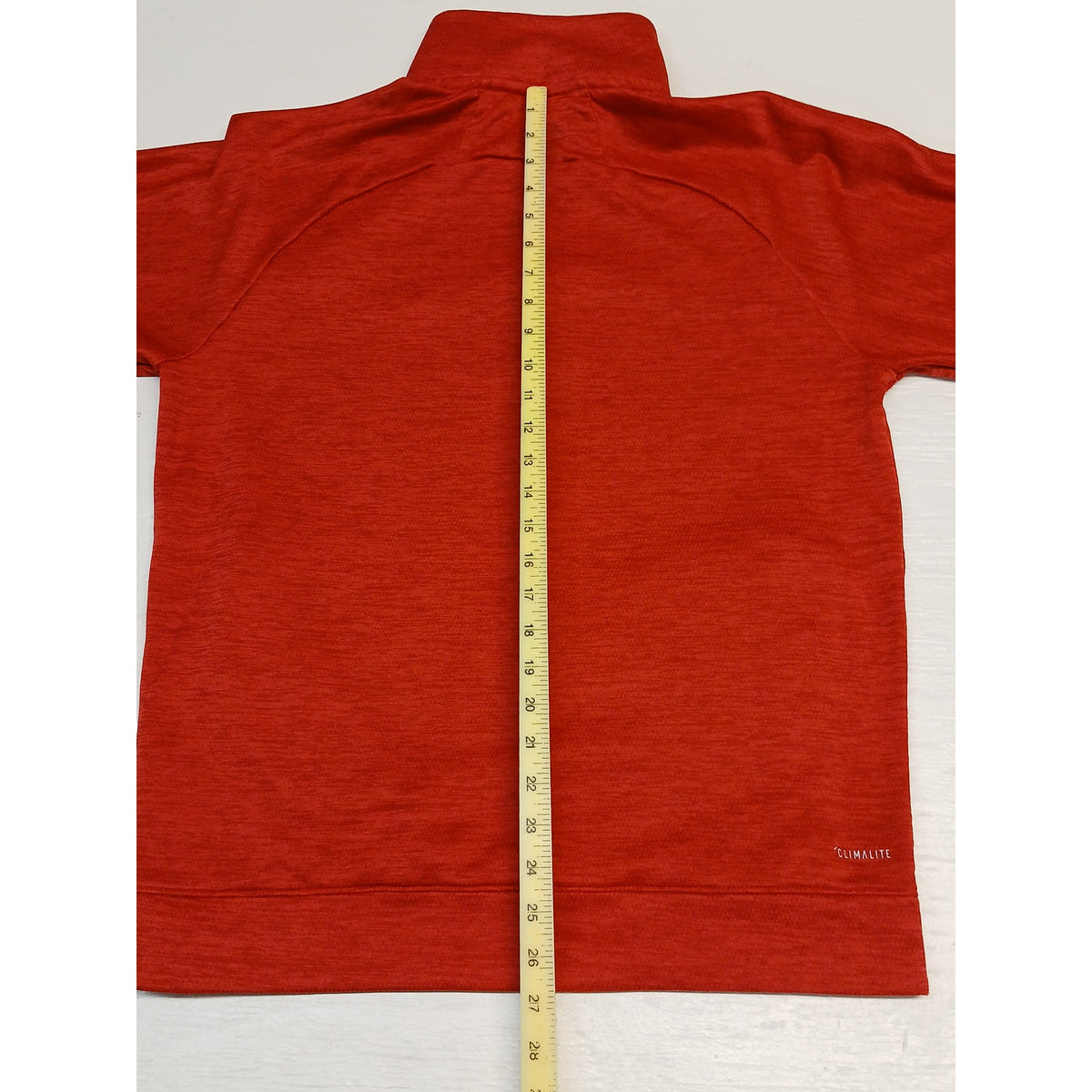 Adidas (Large) Red 1/4 Zip Long Sleeve Pullover Sweatshirt