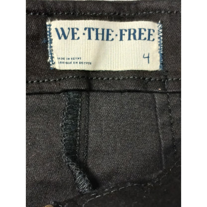 We The Free (4) Black Zip Front Denim Mini Skirt