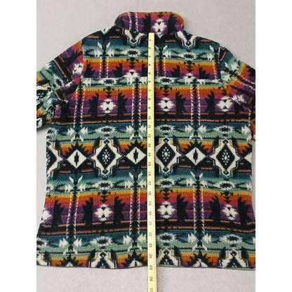 Crazy Train (Small) Multicolor Aztec/Western Fleece Jacket