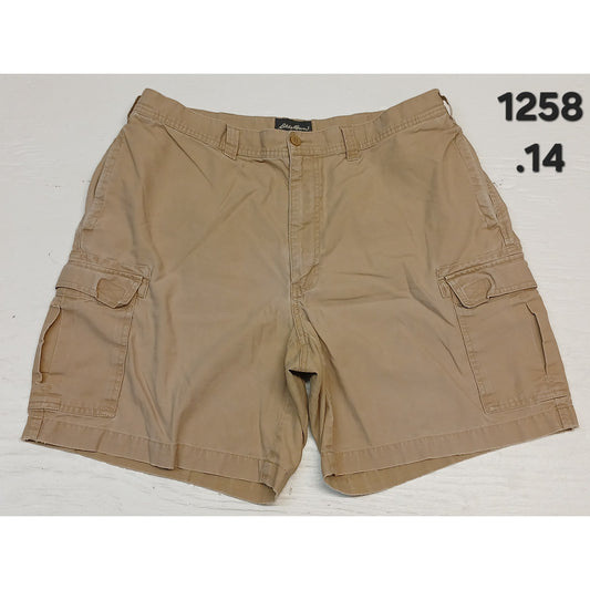 Eddie Bauer (36) Tan Cargo Style Khaki Dress Shorts