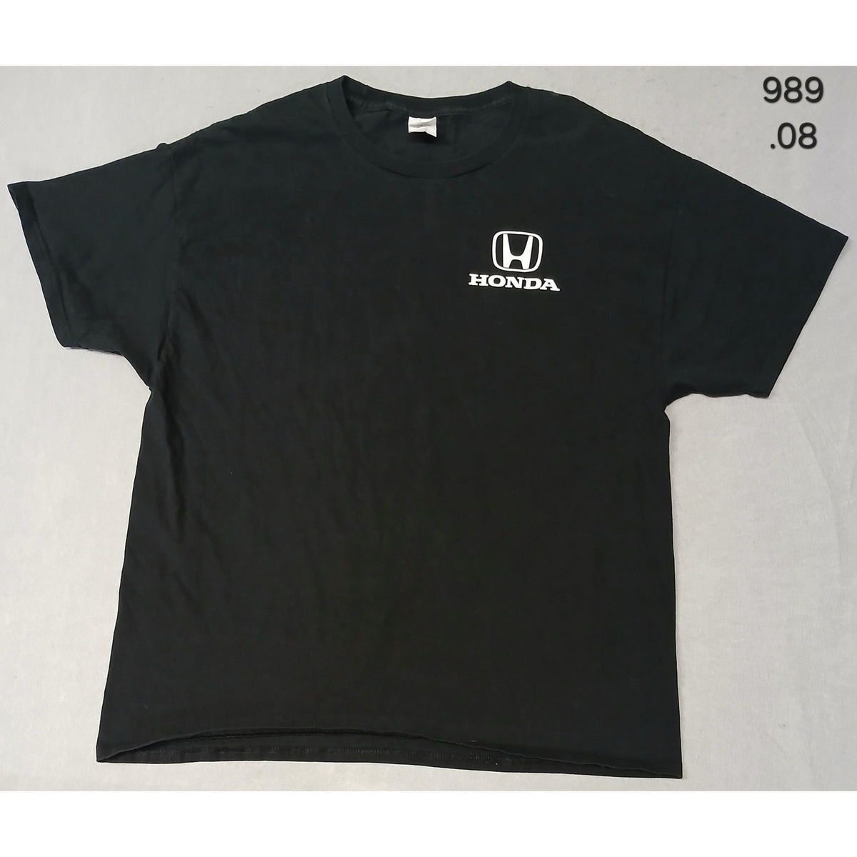 Hanes (XL) Black Honda Logo Short Sleeve Crew Neck Tee Shirt
