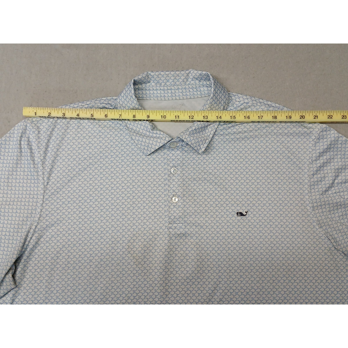 Vineyard Vines (2XL) White Button Silk Collar Polo Tee Shirt