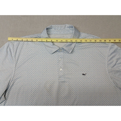 Vineyard Vines (2XL) White Button Silk Collar Polo Tee Shirt