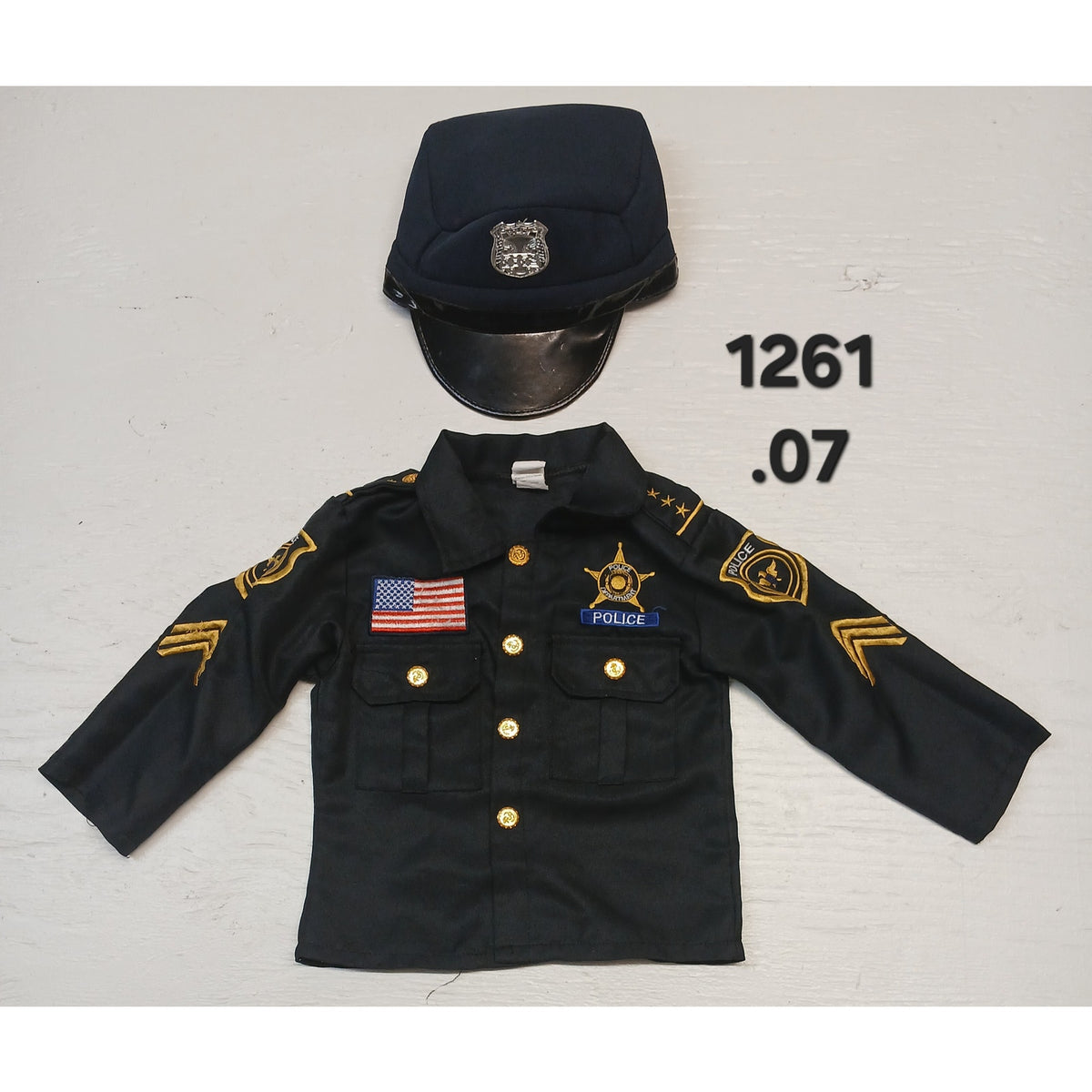 Spooktacular Creations Kid (T) Black Police Officer Costume