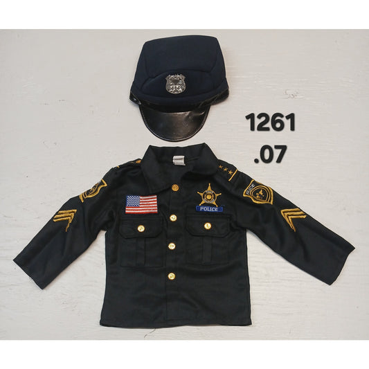 Spooktacular Creations Kid (T) Black Police Officer Costume