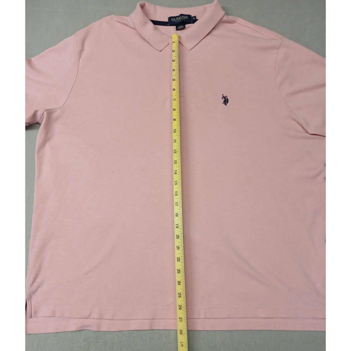 U.S. Polo Assn. (3XL) Men's Pink Luxury Feel Polo Shirt