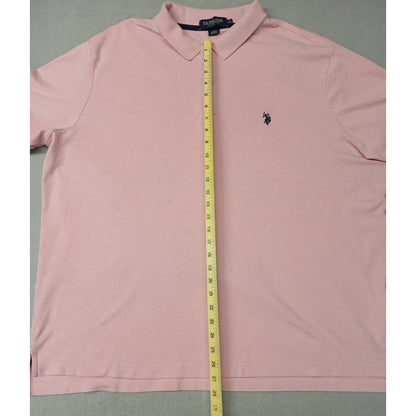U.S. Polo Assn. (3XL) Men's Pink Luxury Feel Polo Shirt