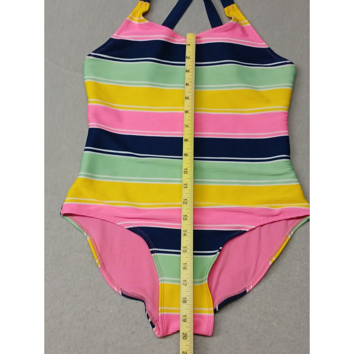 There Abouts (XL) Women's One Piece Multicolor Stretch Strap Swim Suit