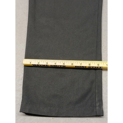 Haggar (38x30) Men's Classic Dri Fit Black Plaid Dress Pants