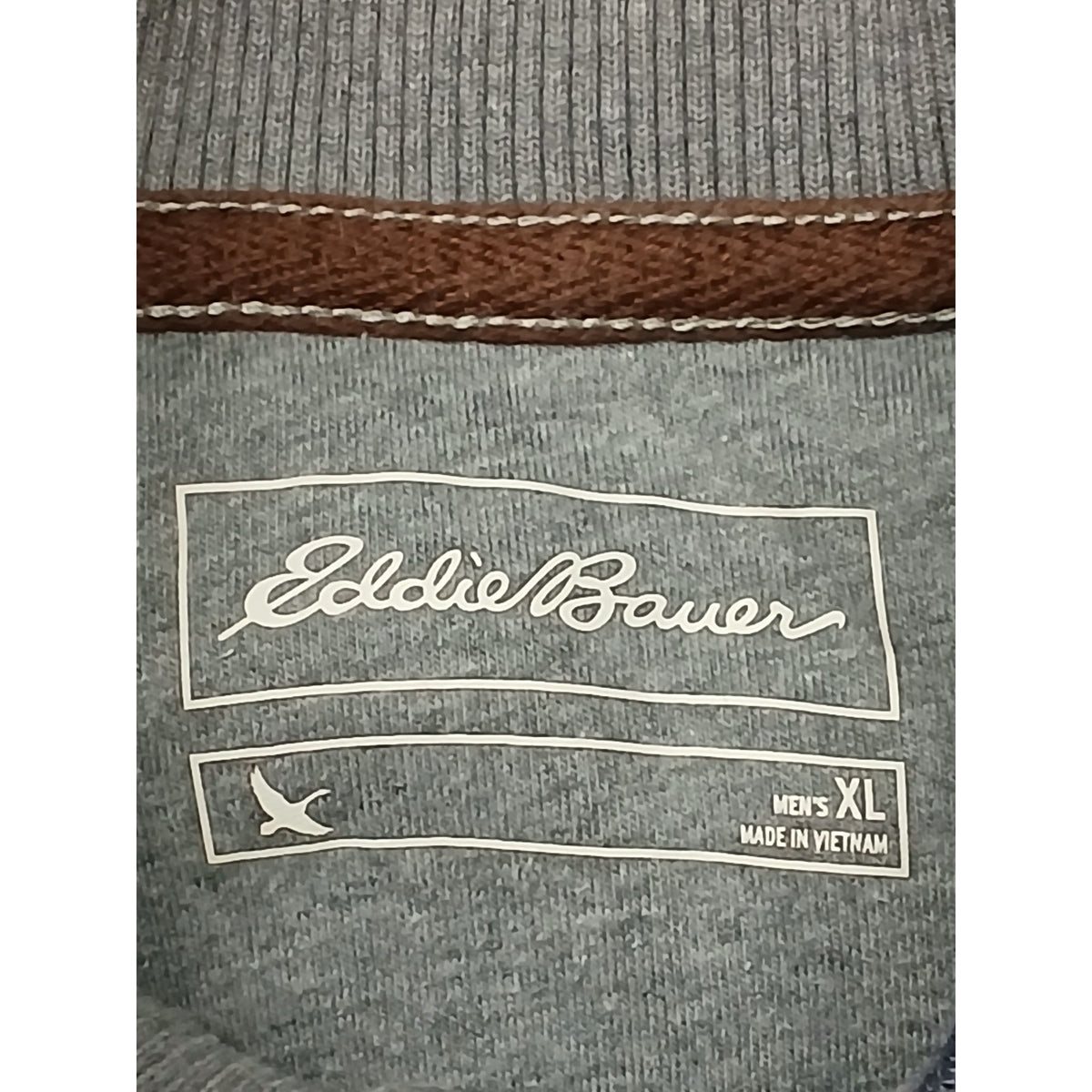Eddie Bauer (XL) Men's Blue Full-Zip Mock Neck Sweatshirt