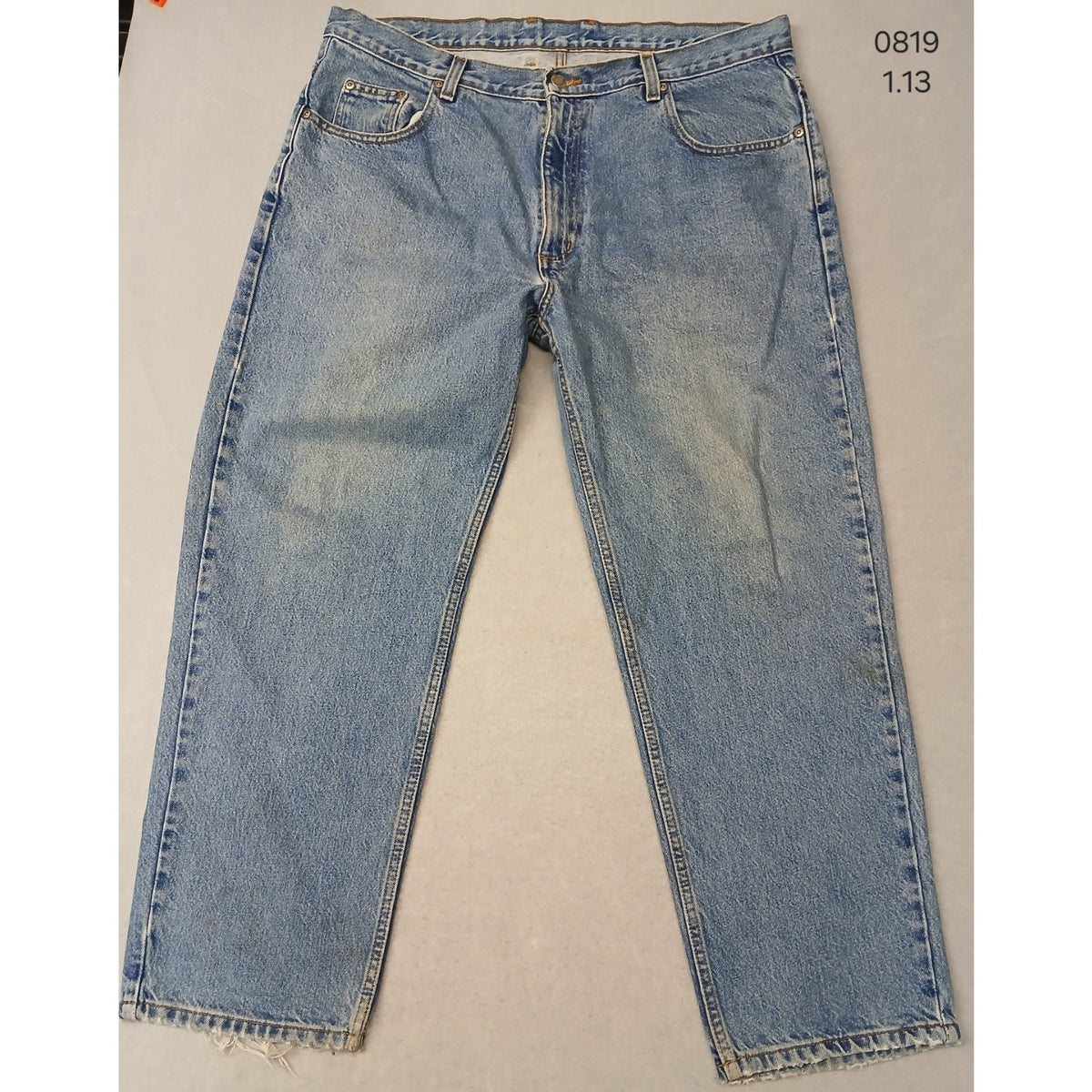 Member's Mark (38x29) Men's Relaxed Straight Fit Blue Denim Jeans