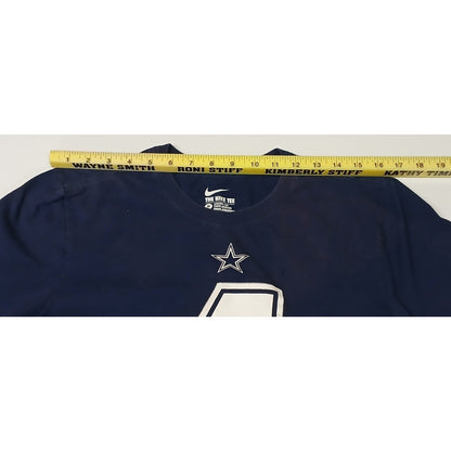 Nike Tee (Medium) Blue NFL Dallas Cowboys #4 Crop Shirt