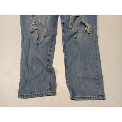 Gap Sexy Boyfriend (10) Relaxed Fit Ripped Blue Denim Jeans