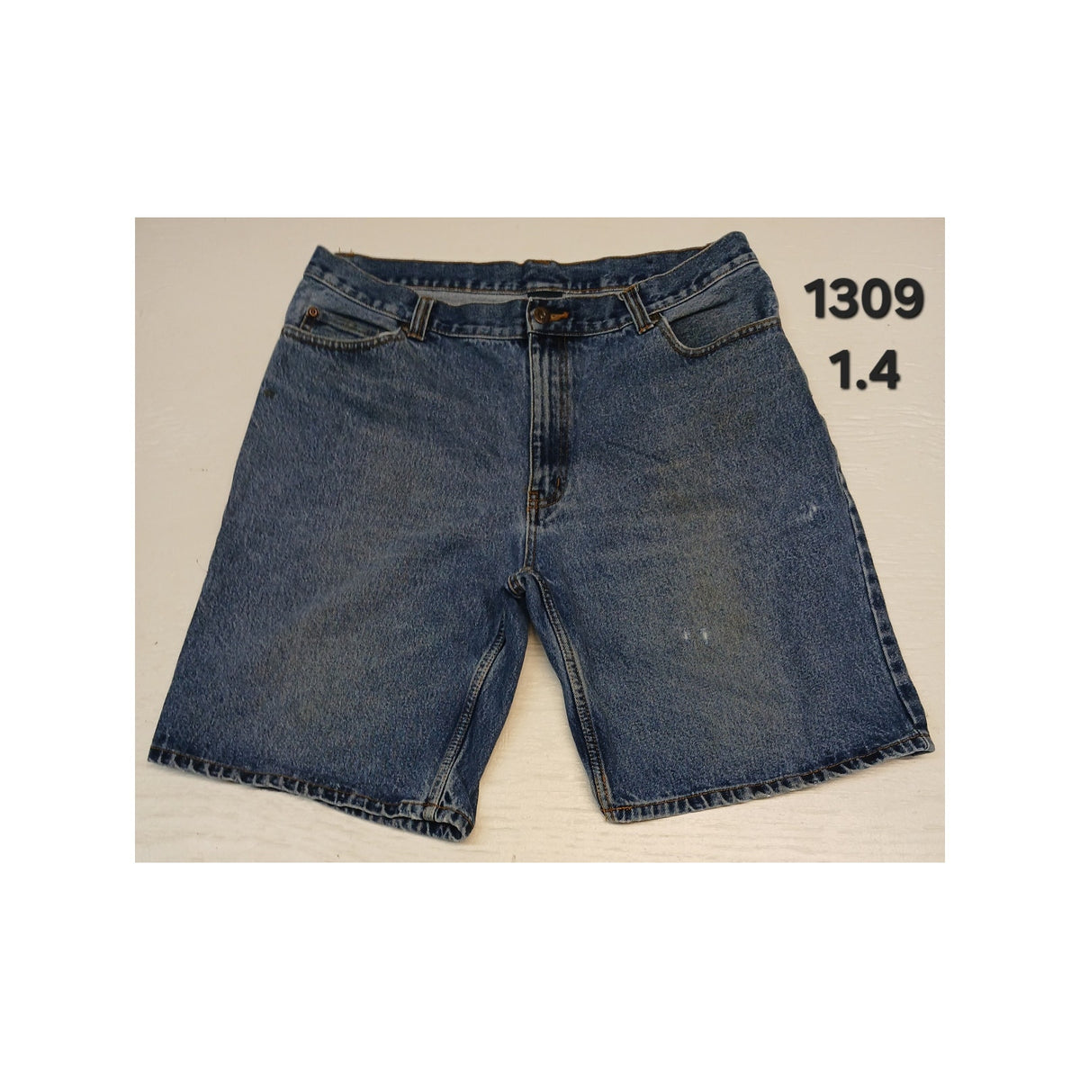 Faded Glory (38) Classic Fit Blue Denim Chino Shorts