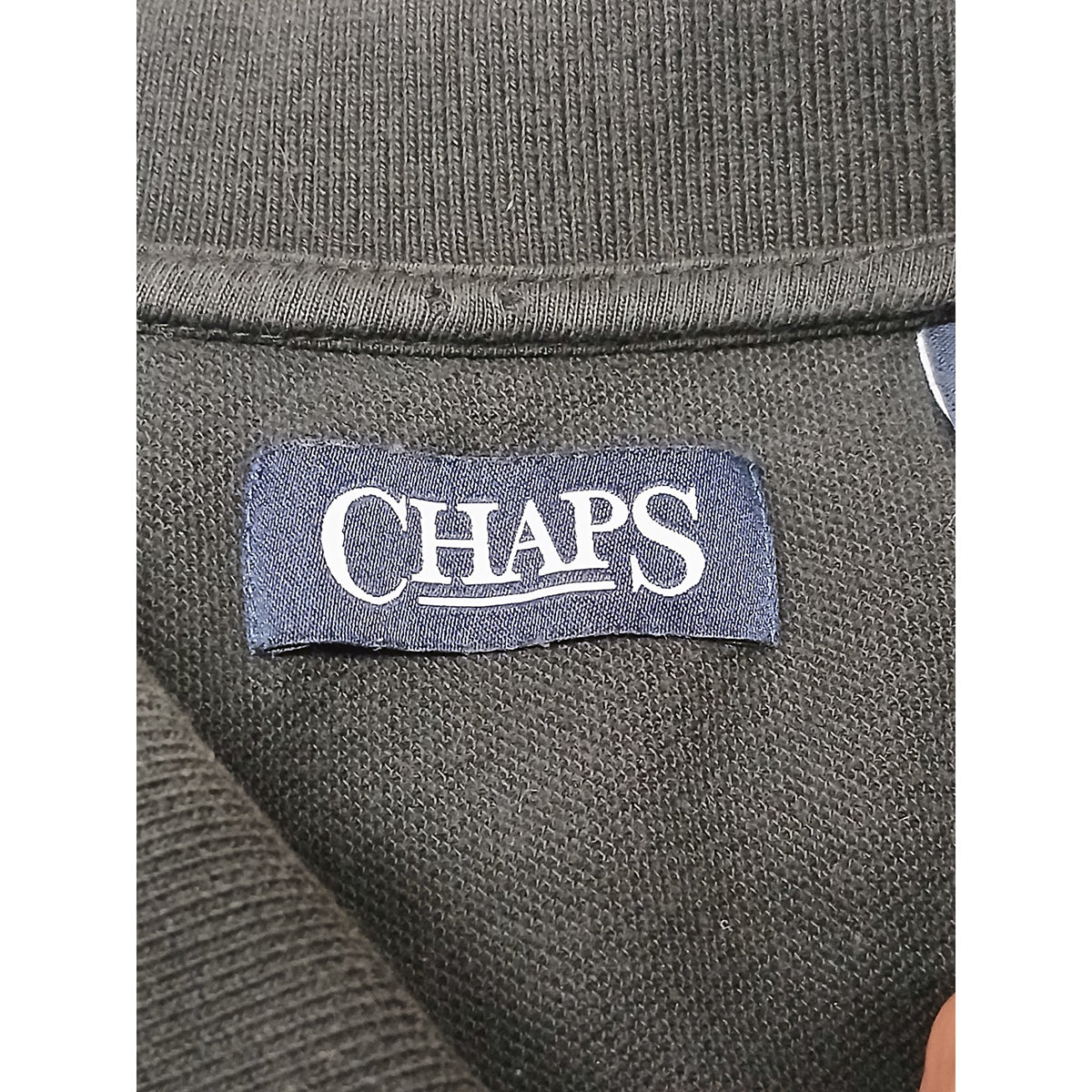 CHAPS (2XB) Black Loose Polo Button Collar Cotton Shirt
