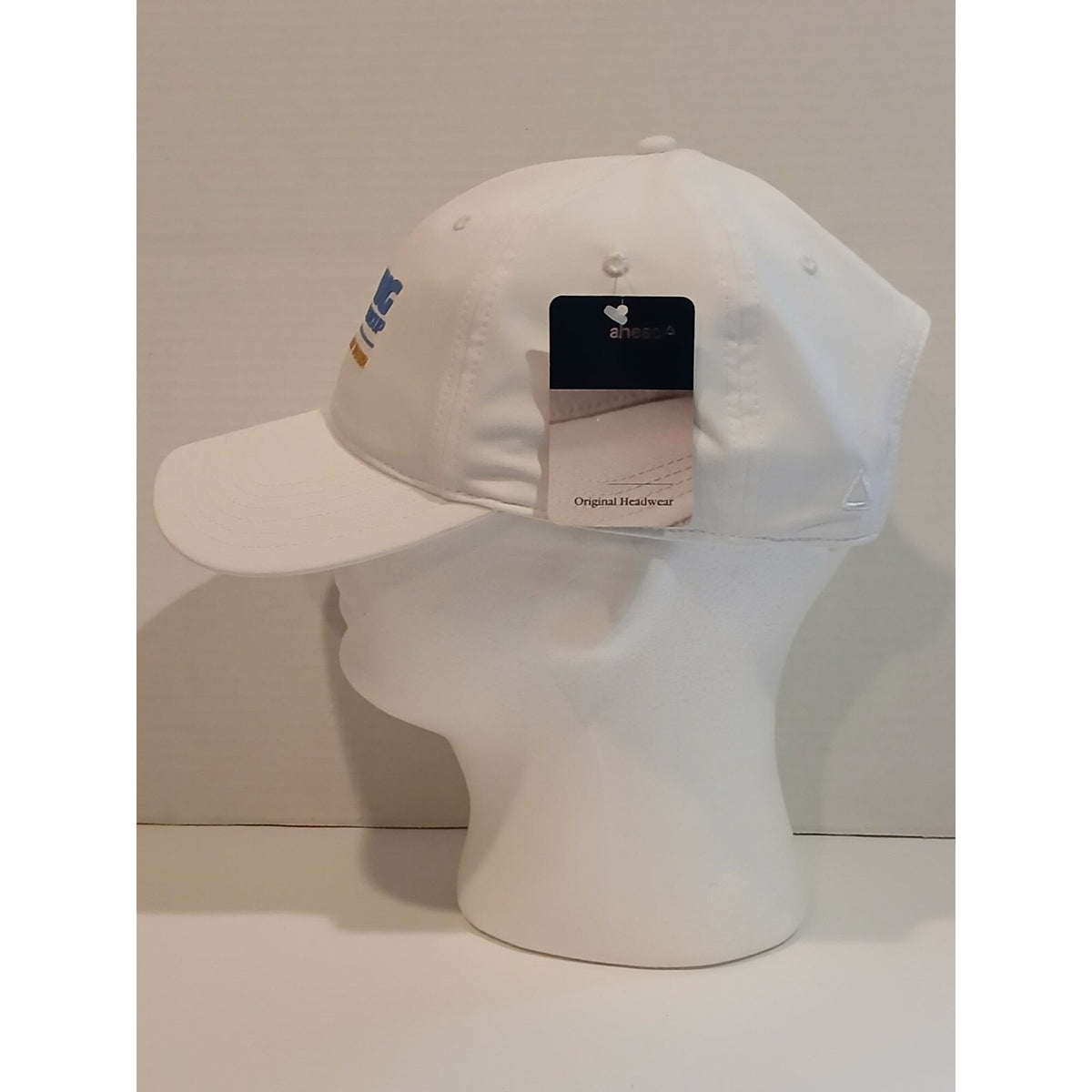 Ewing Automotive Group Polyester White/ Light Blue Hat Great Condition Velcrow