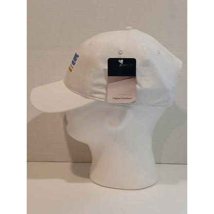 Ewing Automotive Group Polyester White/ Light Blue Hat Great Condition Velcrow