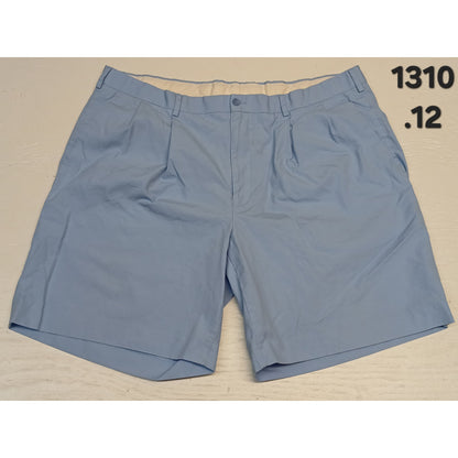 Alan Flusser (42) Light Blue Flat Front Dress Chino Shorts