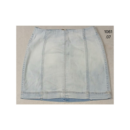 Wild Fable (0) Light Wash Raw Hem Denim Mini Skirt