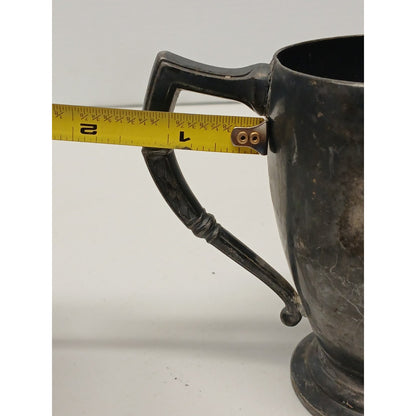 Simpson Hall Miller & Co. Treble Plate Antique Cup with Floral Engraved Design
