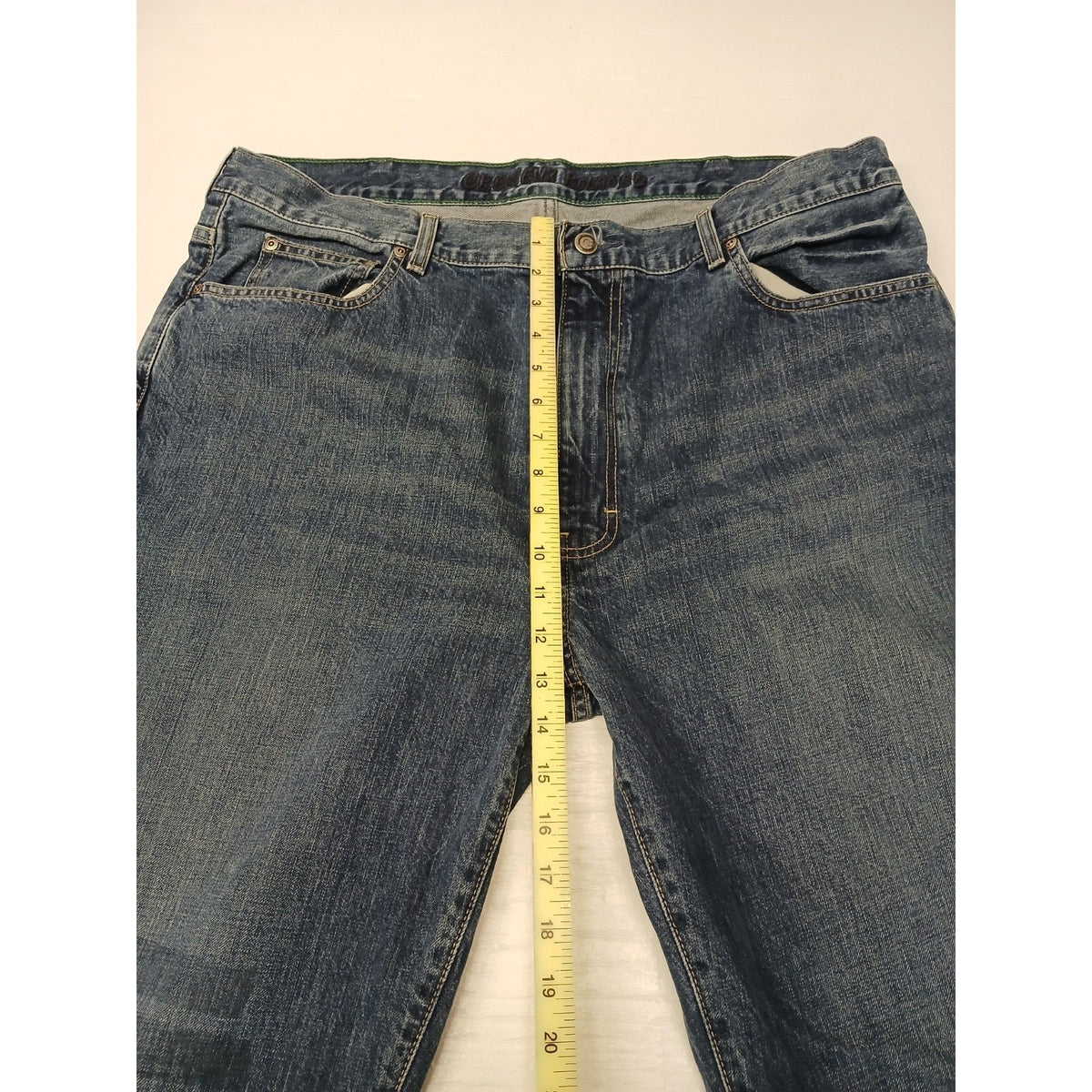 Cremieux (40x32) Relaxed Baggy Straight Fit Blue Denim Jeans