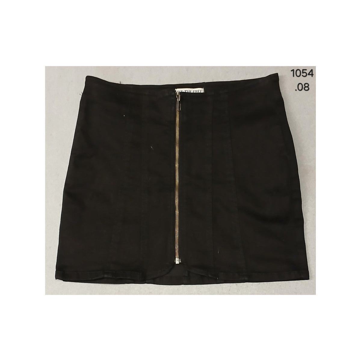 We The Free (4) Black Zip Front Denim Mini Skirt