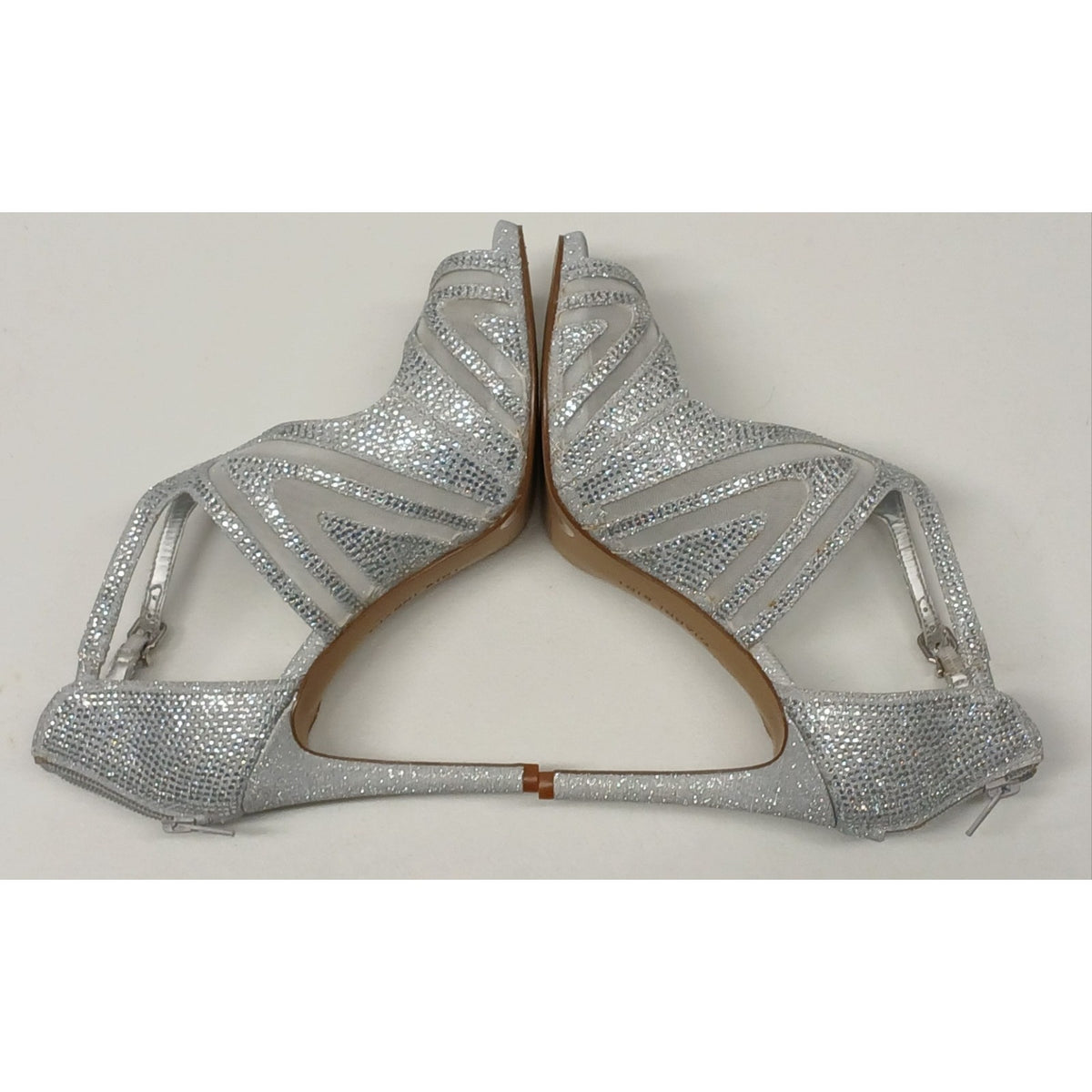 Gianni Bini (10M) Sharissah Silver Rhinestone Stiletto High Heels