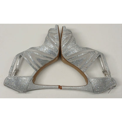 Gianni Bini (10M) Sharissah Silver Rhinestone Stiletto High Heels