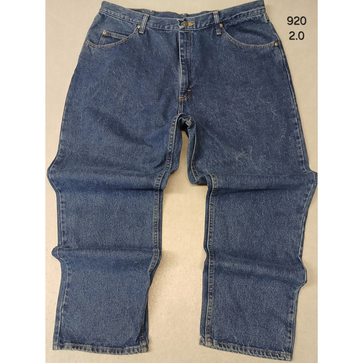 Wrangler (40x32) Men's Relaxed Straight Leg Blue Denim Jeans