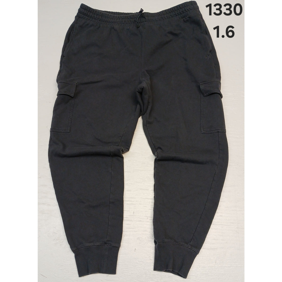 DSG (XL) Black Cargo Style Relaxed Pull String Sweatpants