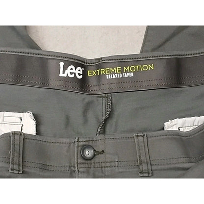 Lees (58x32) Gray Extreme Motion Relaxed Taper Stretch Pants