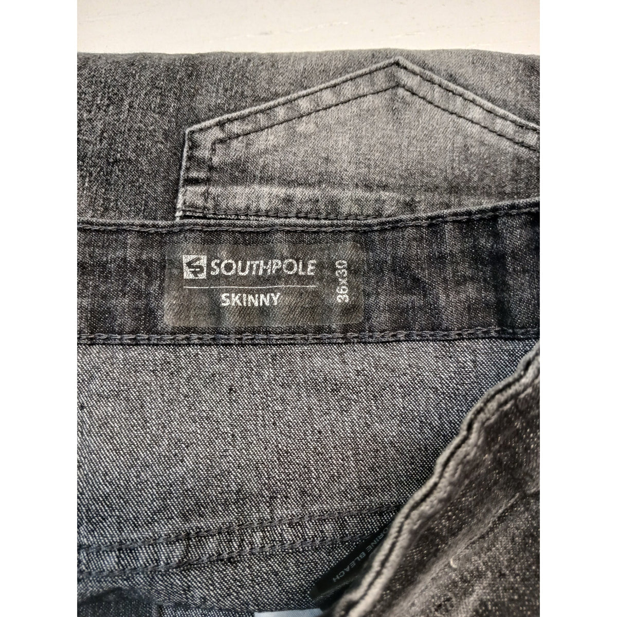 Southpole (36x30) Black Skinny Straight Denim Jeans