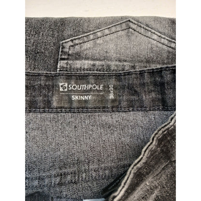 Southpole (36x30) Black Skinny Straight Denim Jeans
