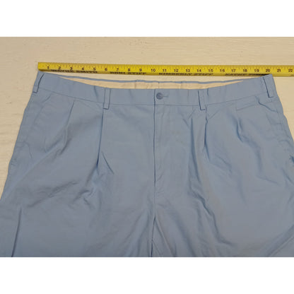 Alan Flusser (42) Light Blue Flat Front Dress Chino Shorts