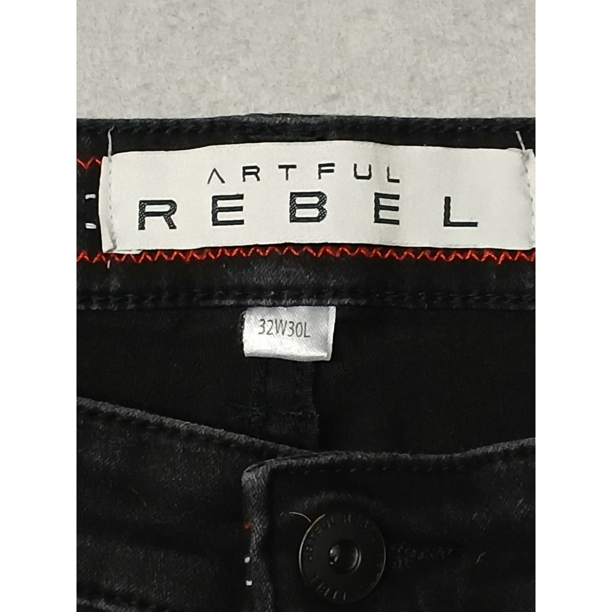 Artful Rebel (32x30) Black Jax Slim Stretch Straight Pants