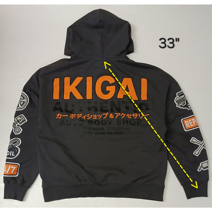 Brand Makers IKIGAI Authentic (Large) Charcoal Decal Hoodie