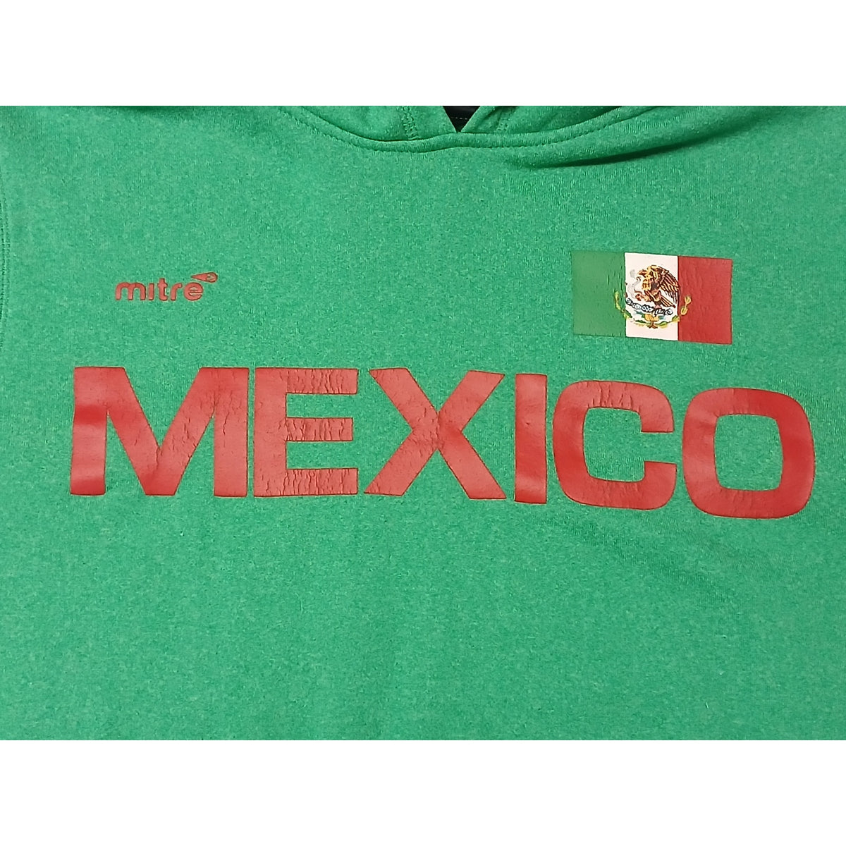 Mitre (Faded Size) Men's Green Mexico Hoodie Pullover