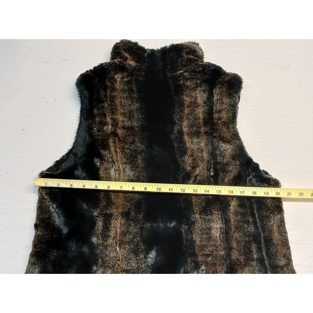 Brown (M) Luxurious Sleeveless Gilet Winter Genuine Fur Vest